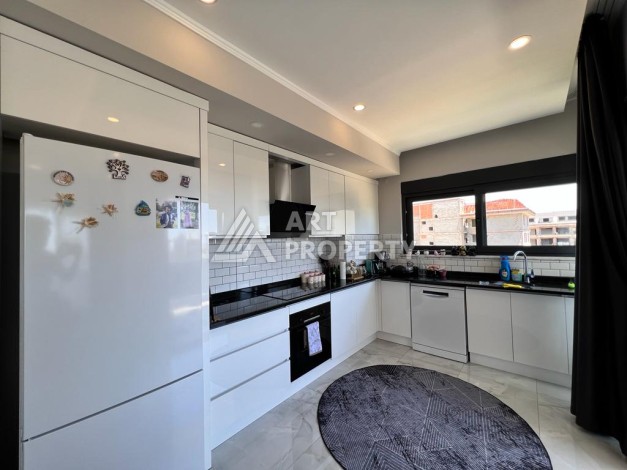 Меблированная квартира 2+1 с видом на море в Авсалларе, 90 кв.м. - Ракурс 2