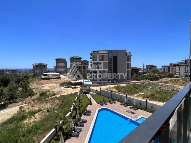 Меблированная квартира 2+1 с видом на море в Авсалларе, 90 кв.м. - Ракурс 17