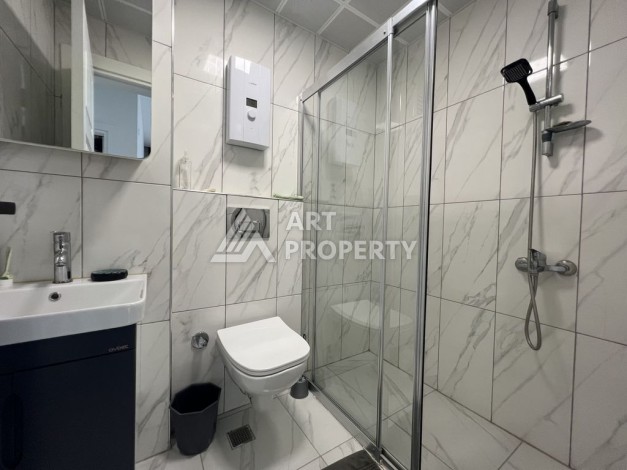 Двухкомнатная меблированная квартира в 500 м от моря , 1+1, 55 м2, Махмутлар, Алания - Ракурс 11