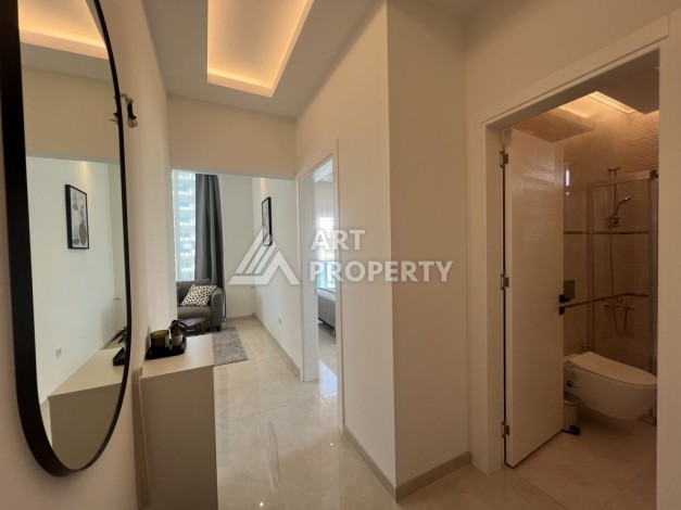 Просторная, меблированная, двухкомнатная квартира 1+1, 65м2, в 500 м от моря, Махмутлар, Алания - Ракурс 13