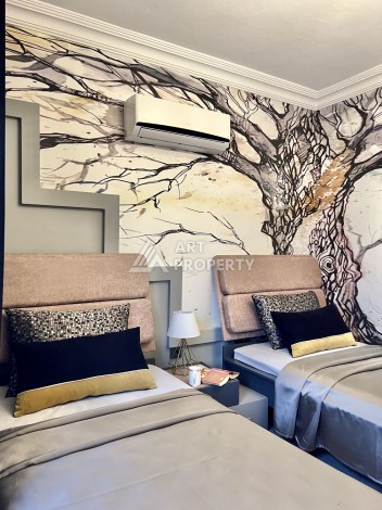 Аппартаменты 2+1, 110 м2, с шикарным ремонтом и видом на море в центре Алании. - Ракурс 10