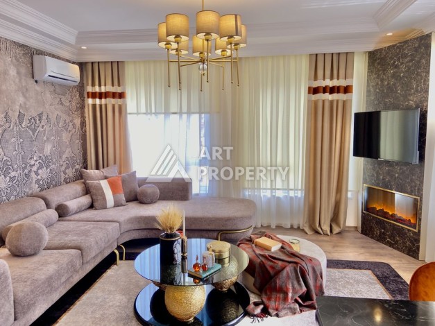 Аппартаменты 2+1, 110 м2, с шикарным ремонтом и видом на море в центре Алании. - Ракурс 13