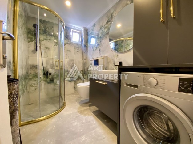 Аппартаменты 2+1, 110 м2, с шикарным ремонтом и видом на море в центре Алании. - Ракурс 16