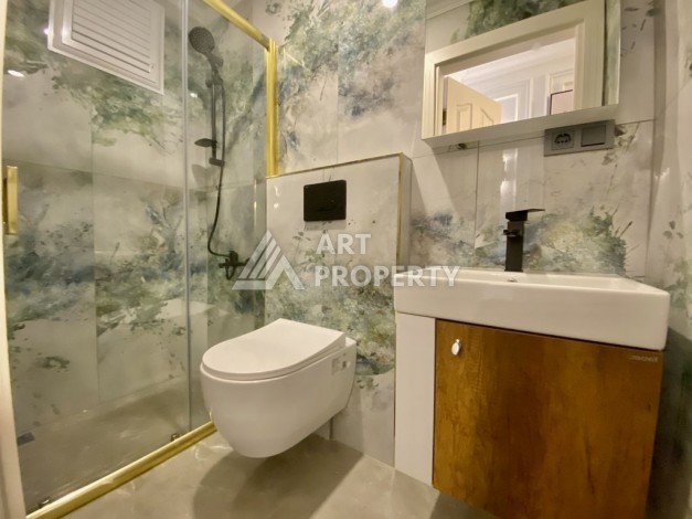 Аппартаменты 2+1, 110 м2, с шикарным ремонтом и видом на море в центре Алании. - Ракурс 17