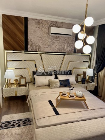 Аппартаменты 2+1, 110 м2, с шикарным ремонтом и видом на море в центре Алании. - Ракурс 27