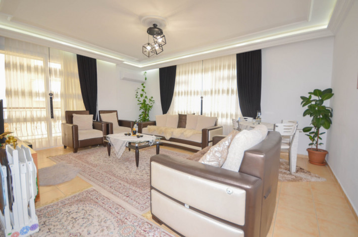 Трехкомнатная меблированная квартира на первой береговой линии, Тосмур, Алания, 115 м2 - Ракурс 15