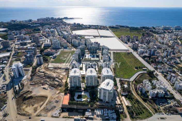 Апартаменты 2+1, 120м2, в большом и современном комплексе в 800 м от моря, Алания, Авсалар. - Ракурс 47