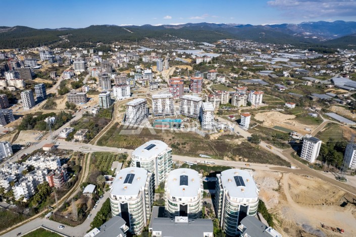Апартаменты 2+1, 120м2, в большом и современном комплексе в 800 м от моря, Алания, Авсалар. - Ракурс 48