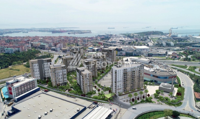 Стильные квартиры от 1+1 до 4+1 с видом на Мраморное море и острова в Стамбуле, район Пендик - Ракурс 5