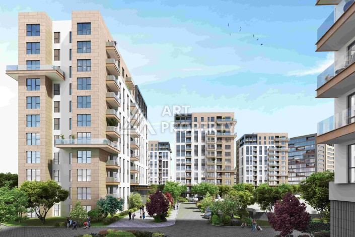 Стильные квартиры от 1+1 до 4+1 с видом на Мраморное море и острова в Стамбуле, район Пендик - Ракурс 9