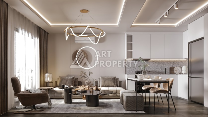 Стильные квартиры от 1+1 до 4+1 с видом на Мраморное море и острова в Стамбуле, район Пендик - Ракурс 15