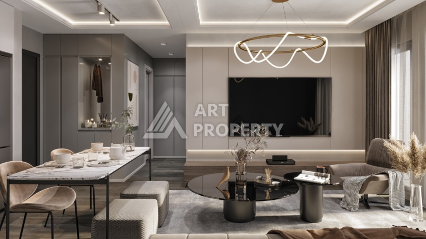 Стильные квартиры от 1+1 до 4+1 с видом на Мраморное море и острова в Стамбуле, район Пендик - Ракурс 17