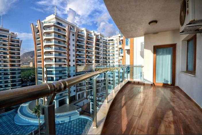 Трехкомнатная квартира в районе Махмутлар с видом на море и историческую крепость Аланьи, 110 м2 - Ракурс 13