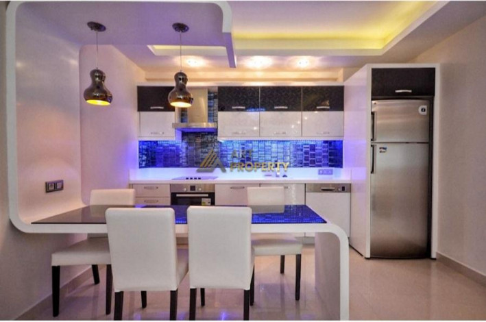 Трехкомнатная квартира в районе Махмутлар с видом на море и историческую крепость Аланьи, 110 м2 - Ракурс 20