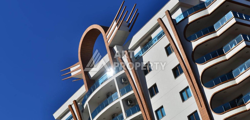 Просторная квартира 1+1 в элитной резиденции, 75 кв.м. Махмутлар, Алания - Ракурс 6