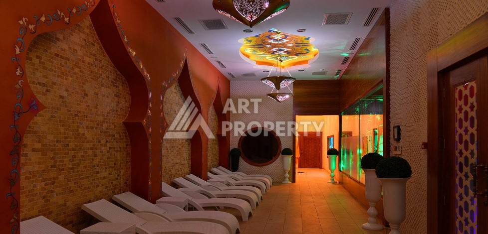 Просторная квартира 1+1 в элитной резиденции, 75 кв.м. Махмутлар, Алания - Ракурс 14