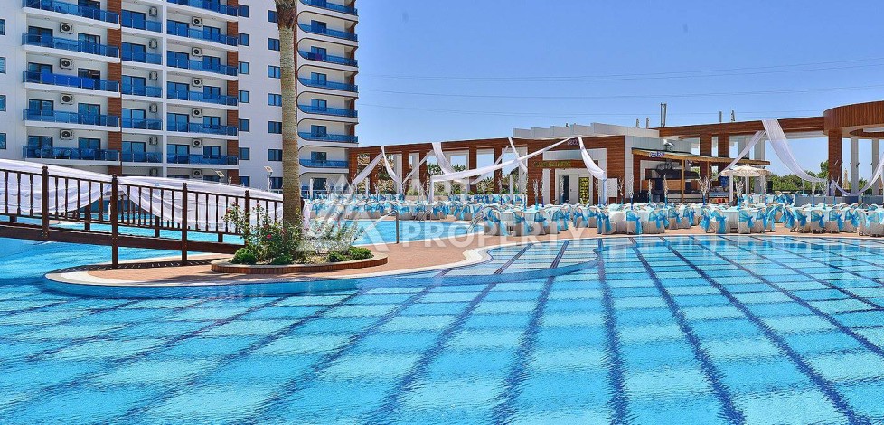 Просторная квартира 1+1 в элитной резиденции, 75 кв.м. Махмутлар, Алания - Ракурс 23