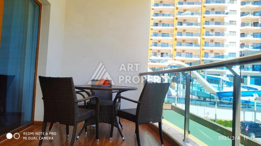 Просторная квартира 1+1 в элитной резиденции, 75 кв.м. Махмутлар, Алания - Ракурс 29