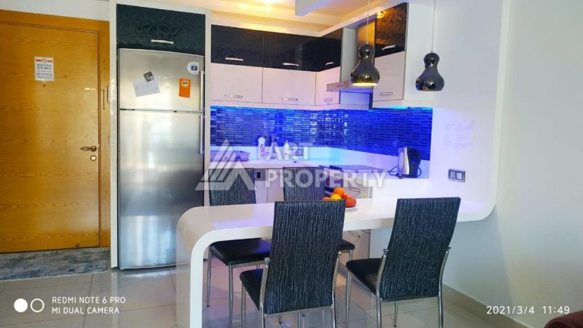 Просторная квартира 1+1 в элитной резиденции, 75 кв.м. Махмутлар, Алания - Ракурс 33