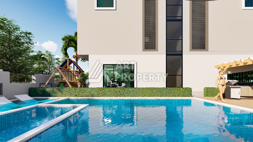 Квартира 1+1 с видом на горы, 55 кв.м. Чиплаклы, Алания. - Ракурс 14