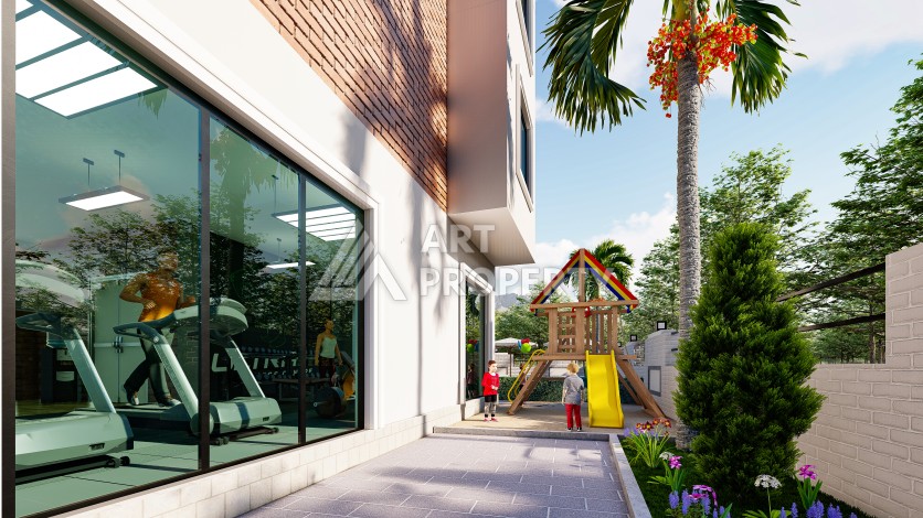 Квартира 1+1 с видом на горы, 55 кв.м. Чиплаклы, Алания. - Ракурс 15