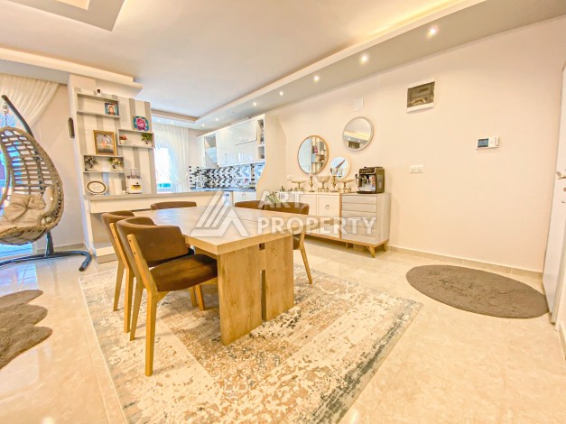 Просторная квартира 2+1 с видом на горы, 110 кв.м. Тосмур, Алания - Ракурс 3