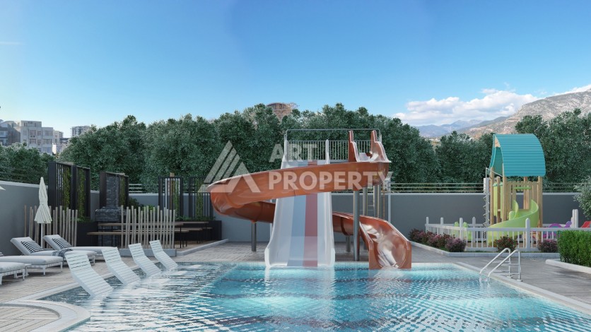 Квартира 1+1 в новой элитной резиденции, 62 кв.м. Махмутлар, Алания. - Ракурс 33
