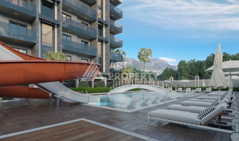 Квартира 1+1 в новой элитной резиденции, 62 кв.м. Махмутлар, Алания. - Ракурс 34