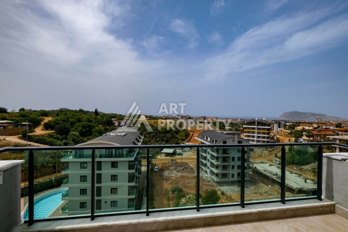 Пентхаус 2+1 с видом на море и крепость, 105 кв.м. Оба, Алания. - Ракурс 23