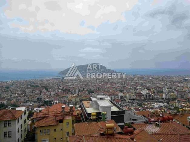 Квартира 3+1 с панорамой на море и крепость, 145 кв.м. Хасбахче, Алания - Ракурс 7