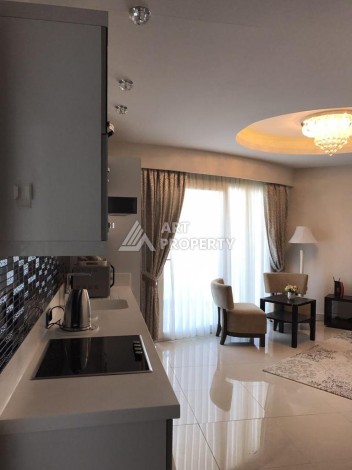 Квартира 1+1 с видом на море в элитной резиденции, 75 кв.м. Махмутлар, Алания - Ракурс 3