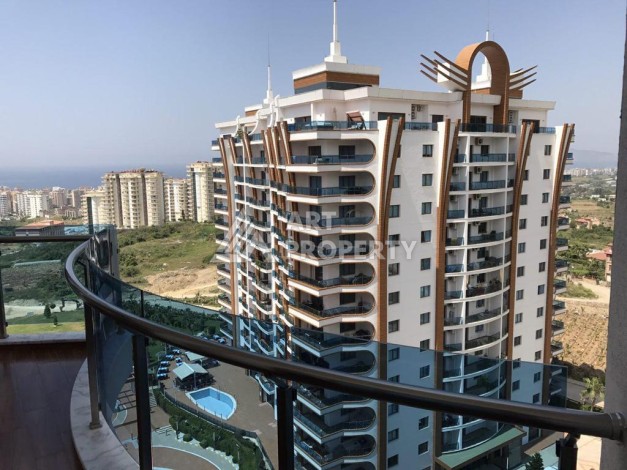 Квартира 1+1 с видом на море в элитной резиденции, 75 кв.м. Махмутлар, Алания - Ракурс 5