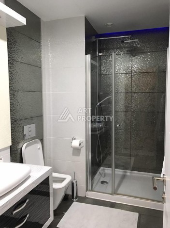 Квартира 1+1 с видом на море в элитной резиденции, 75 кв.м. Махмутлар, Алания - Ракурс 11