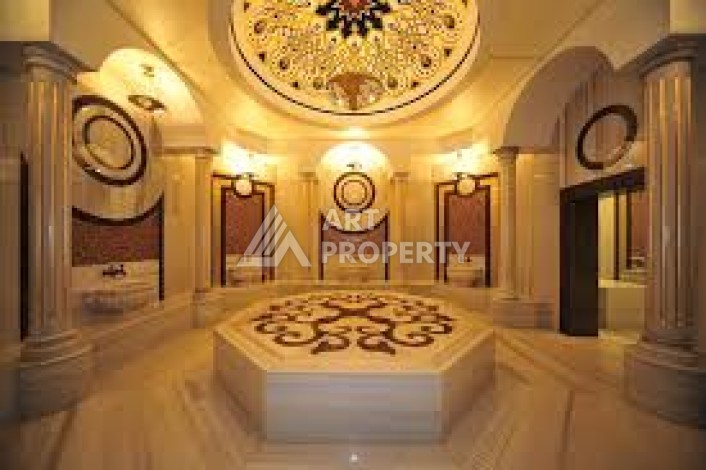 Квартира 1+1 с видом на море в элитной резиденции, 75 кв.м. Махмутлар, Алания - Ракурс 17