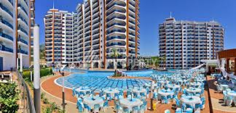 Квартира 1+1 с видом на море в элитной резиденции, 75 кв.м. Махмутлар, Алания - Ракурс 33