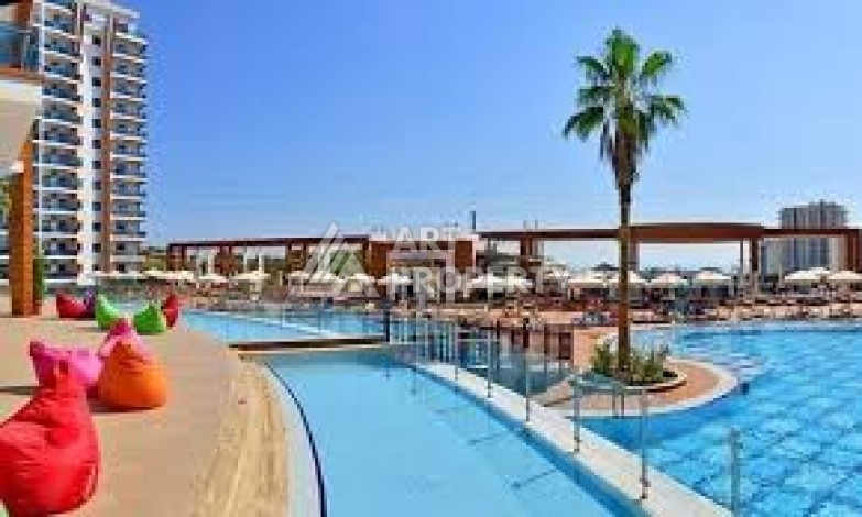 Квартира 1+1 с видом на море в элитной резиденции, 75 кв.м. Махмутлар, Алания - Ракурс 37