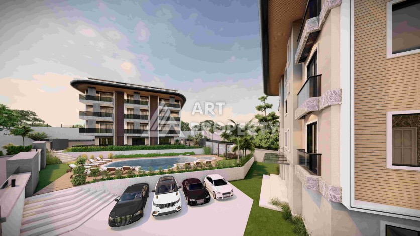 Дуплекс 3+1 с видом на море и крепость, 160 кв.м. Буюкхасбахче, Алания. - Ракурс 18