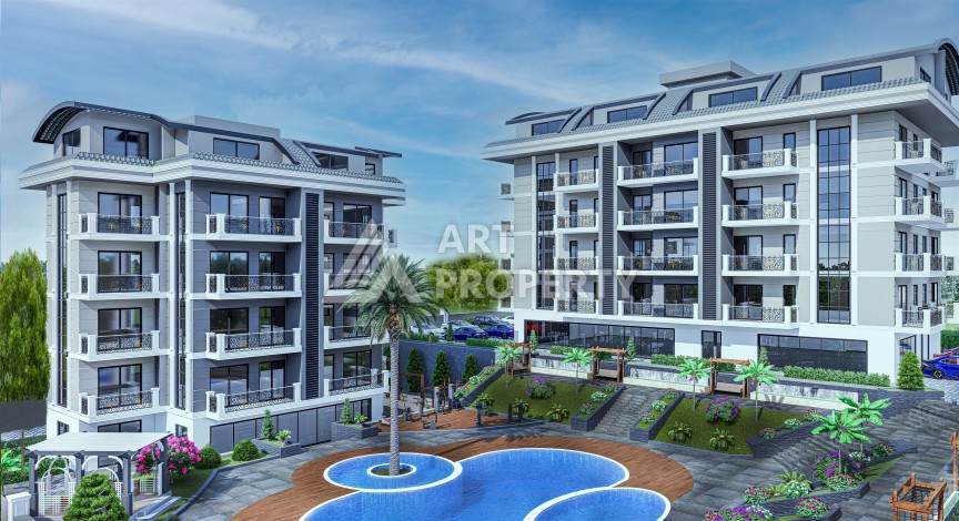 Квартира 2+1 в новом комплексе, 80 кв.м. Оба, Алания - Ракурс 18