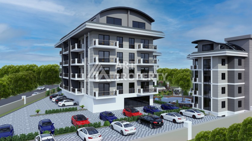 Квартира 2+1 в новом комплексе, 80 кв.м. Оба, Алания - Ракурс 19