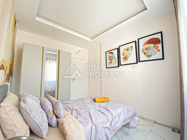 Садовый дуплекс 2+1 в новом комплексе, 500 м до моря. Авсаллар, Алания - Ракурс 6