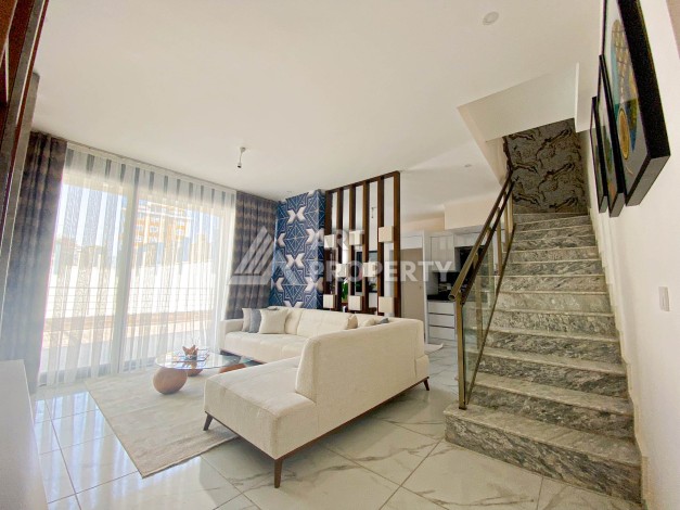 Садовый дуплекс 2+1 в новом комплексе, 500 м до моря. Авсаллар, Алания - Ракурс 8