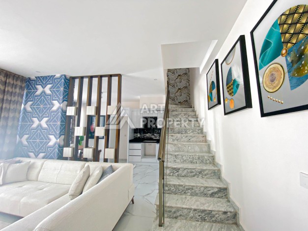 Садовый дуплекс 2+1 в новом комплексе, 500 м до моря. Авсаллар, Алания - Ракурс 10