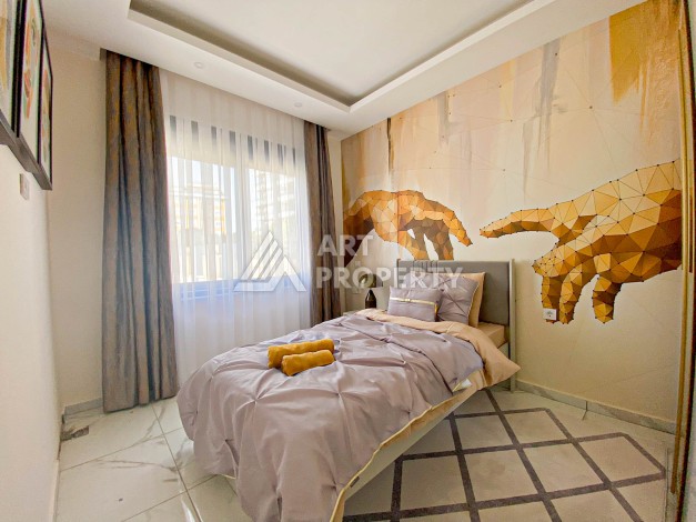 Садовый дуплекс 2+1 в новом комплексе, 500 м до моря. Авсаллар, Алания - Ракурс 12