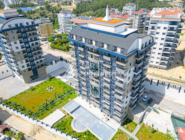 Садовый дуплекс 2+1 в новом комплексе, 500 м до моря. Авсаллар, Алания - Ракурс 27