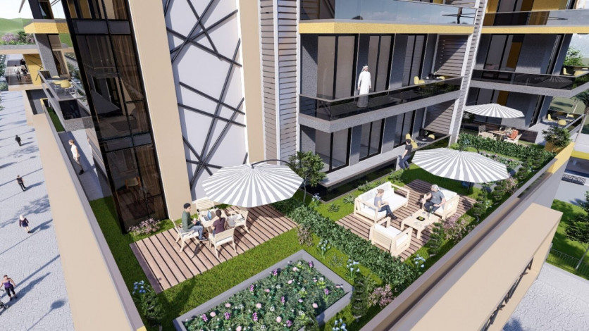 Четырехкомнатная квартира с красивым видом на море и горы в Махмутлар, 180 м2 - Ракурс 2