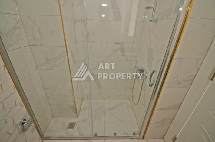 Видовая двухкомнатная квартира 55 кв.м. в новой резиденции. Авсаллар, Алания. - Ракурс 18