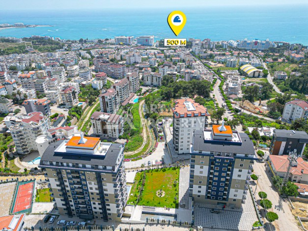 Панорамный дуплекс 2+1 в новом комплексе в Авсалларе, 90 кв.м. - Ракурс 8