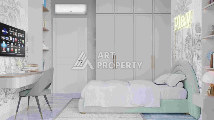 Современные квартиры 1+1, 2+1 и 3+1 в центре Алании. Выгодно! - Ракурс 48