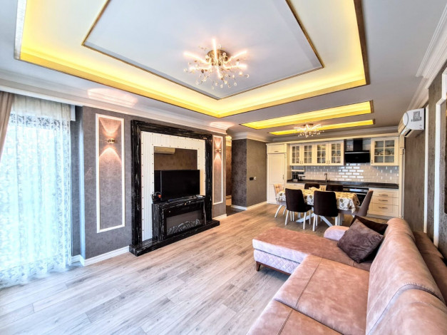 Трехкомнатная квартира с видом на море в шикарном комплексе премиум класса в районе Махмутлар, 100 м2 - Ракурс 2