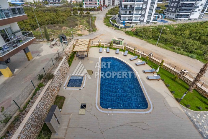 Современная квартира 2+1 в новом ЖК, 90 кв.м. Оба, Алания - Ракурс 3